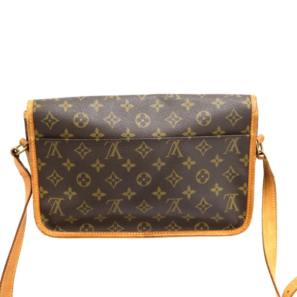 Louis Vuitton Monogram Bag Shoulder Gibeciere Brown